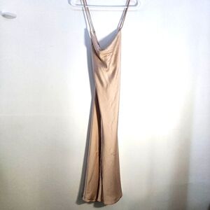 Show Me Your Mumu Xs Nwt Elegant Gold Strappy Dress